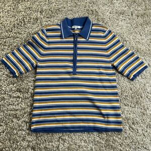 Madewell Kids Polo with Blue and Yellow Stripes